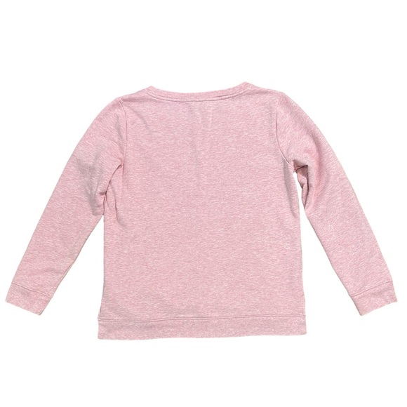 ❄️🩷 Talbots Embroidered Snowflake Sweatshirt | Heathered Pink | Size M - Picture 2 of 7